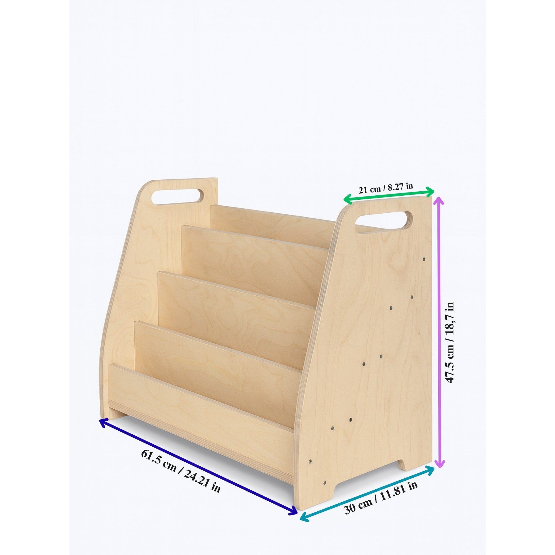 Montessori Wooden Front Facing Book Display For Kids