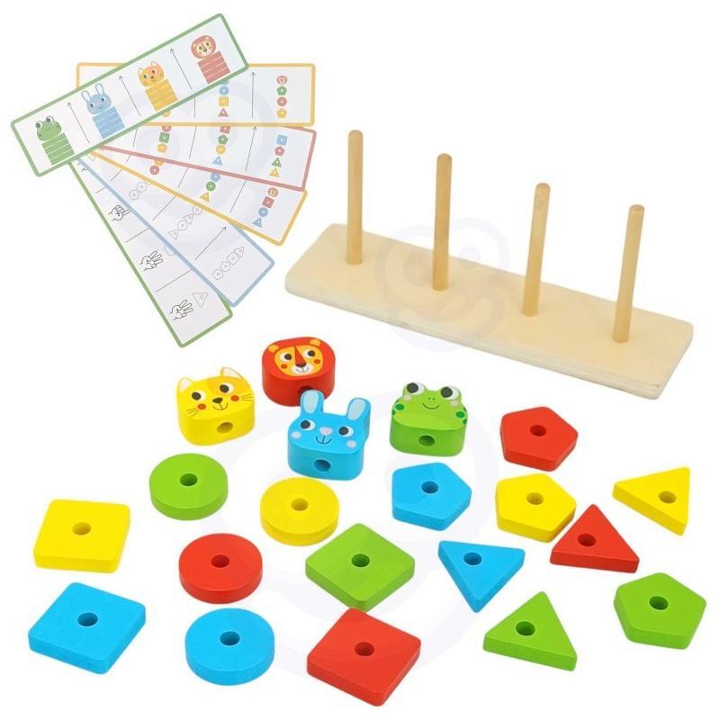 Montessori Puzzle Pyramid With Animals