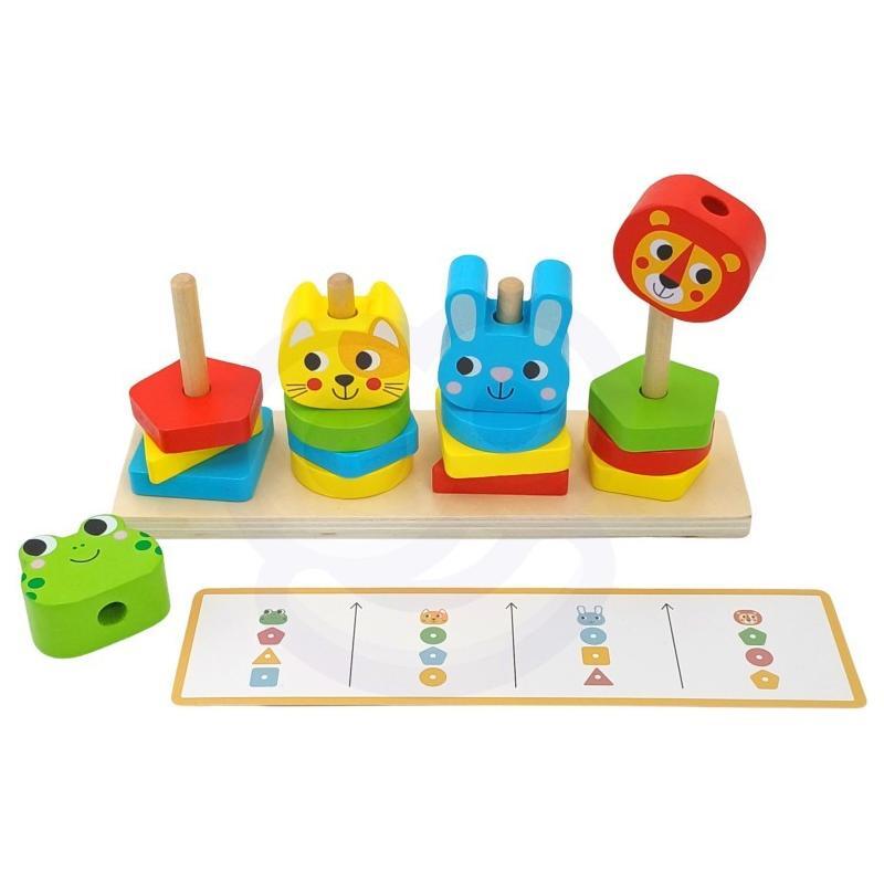 Montessori Puzzle Pyramid With Animals