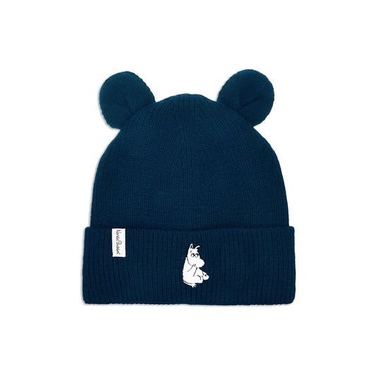 Moomintroll Winter Hat With Ears for Kids - Navy