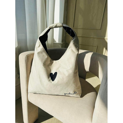 Moon Bag Heart - White