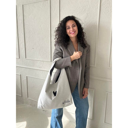 Moon Bag Heart - White