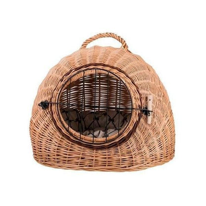 Natural Wicker Pet Carrier Efa With Cushion