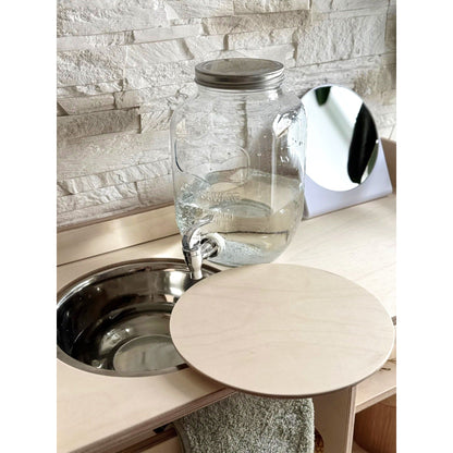 Montessori Wooden Washbasin With Storage for Kids - Large