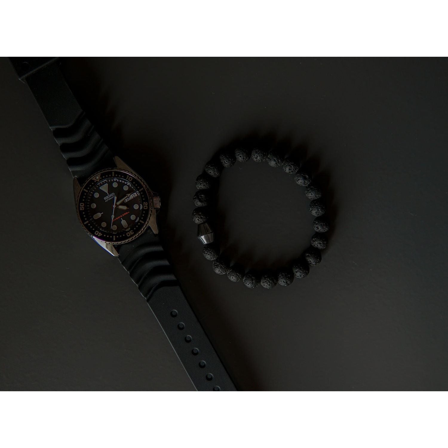 Obsidian Lava Stone Bracelet