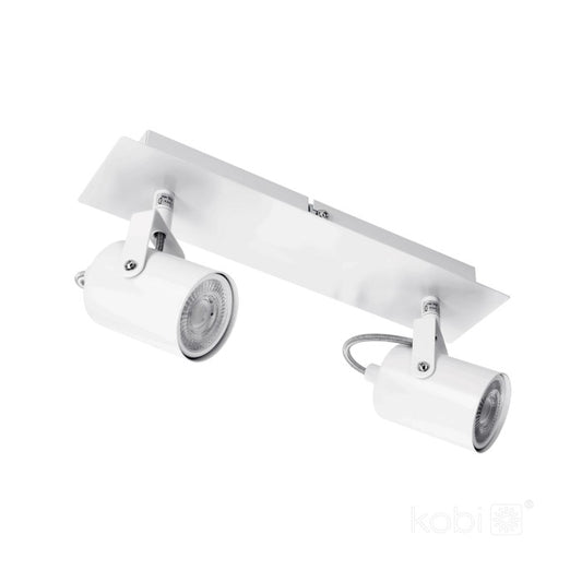 Spottikattolamppu VENICE W-2L 2xGU10 valkoinen JVS