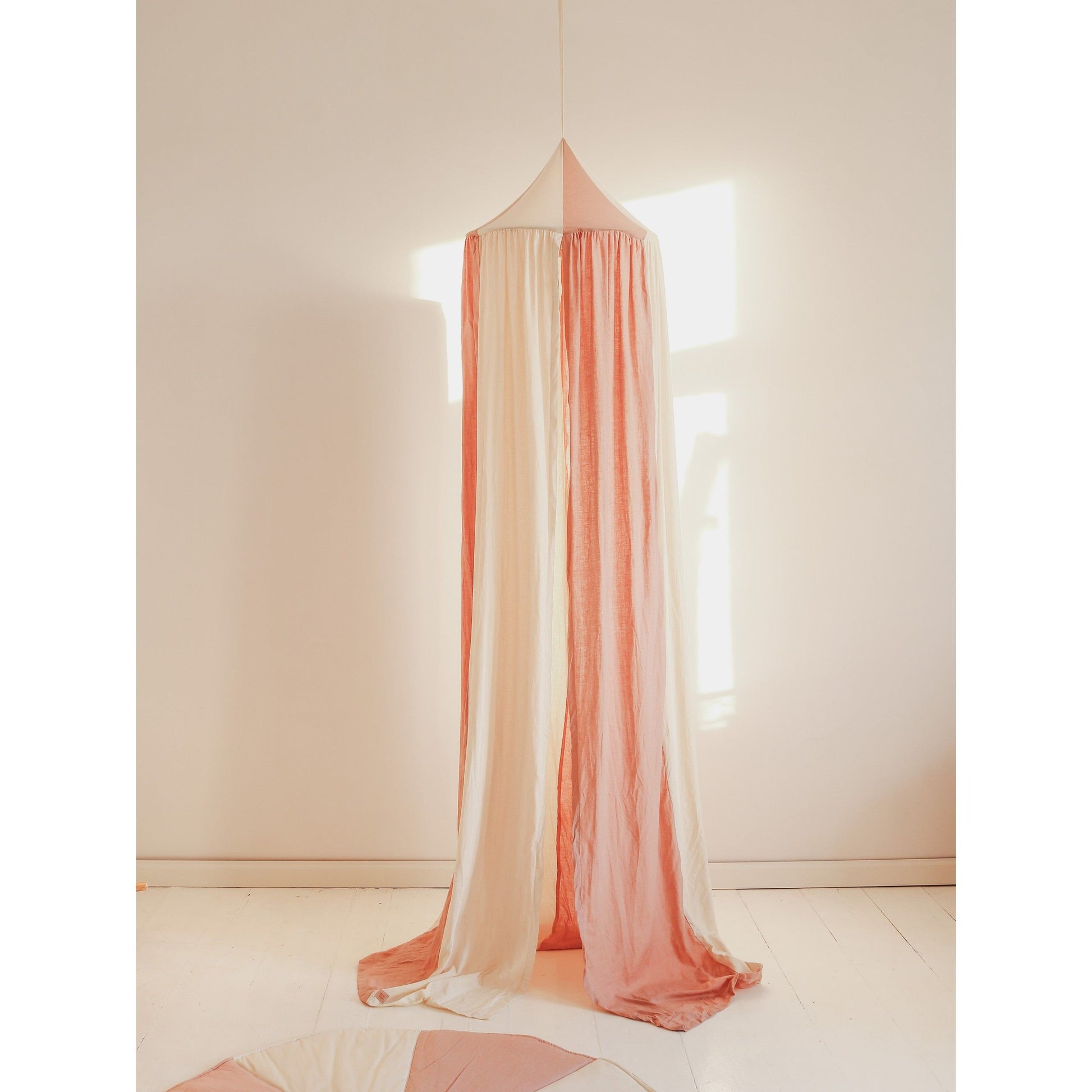Organic Cotton and Linen Canopy - Powder Pink