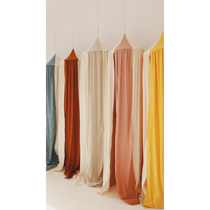 Organic Cotton and Linen Canopy - Powder Pink