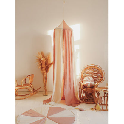 Organic Cotton and Linen Canopy - Powder Pink