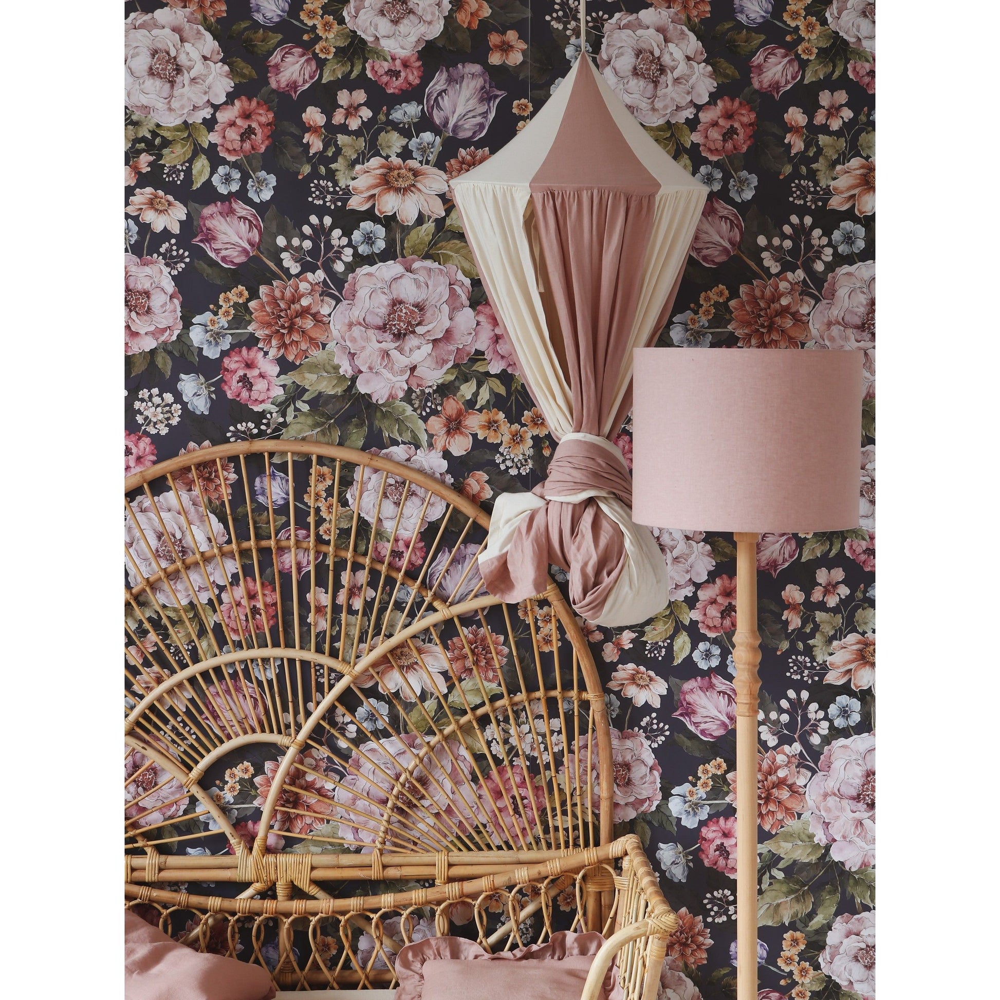 Organic Cotton and Linen Canopy - Powder Pink