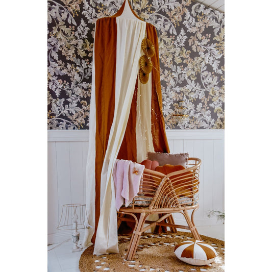 Organic Cotton and Linen Canopy - Caramel Circus