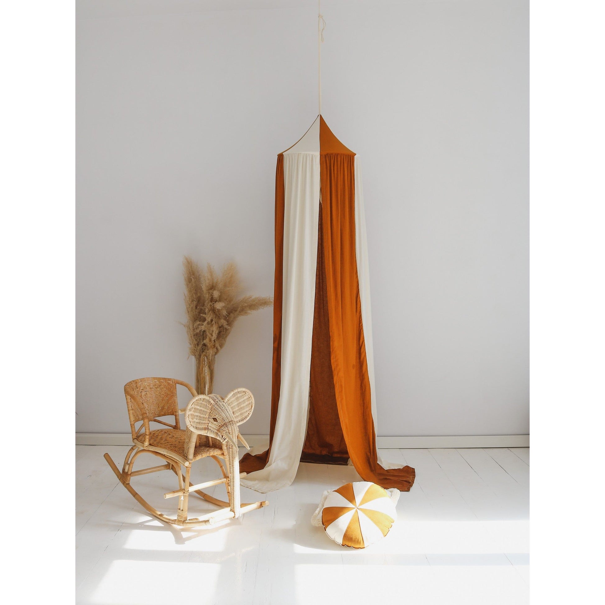 Organic Cotton and Linen Canopy - Caramel Circus