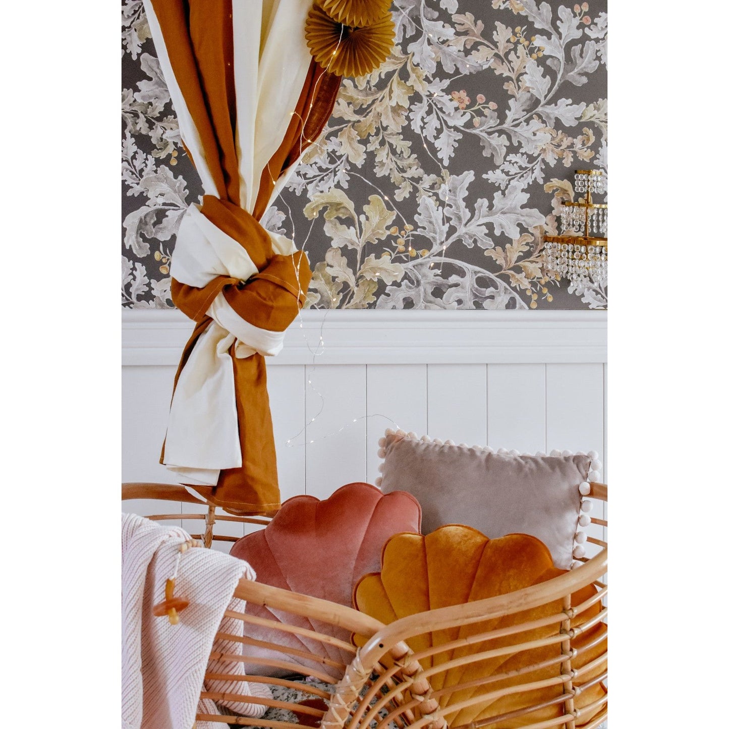 Organic Cotton and Linen Canopy - Caramel Circus