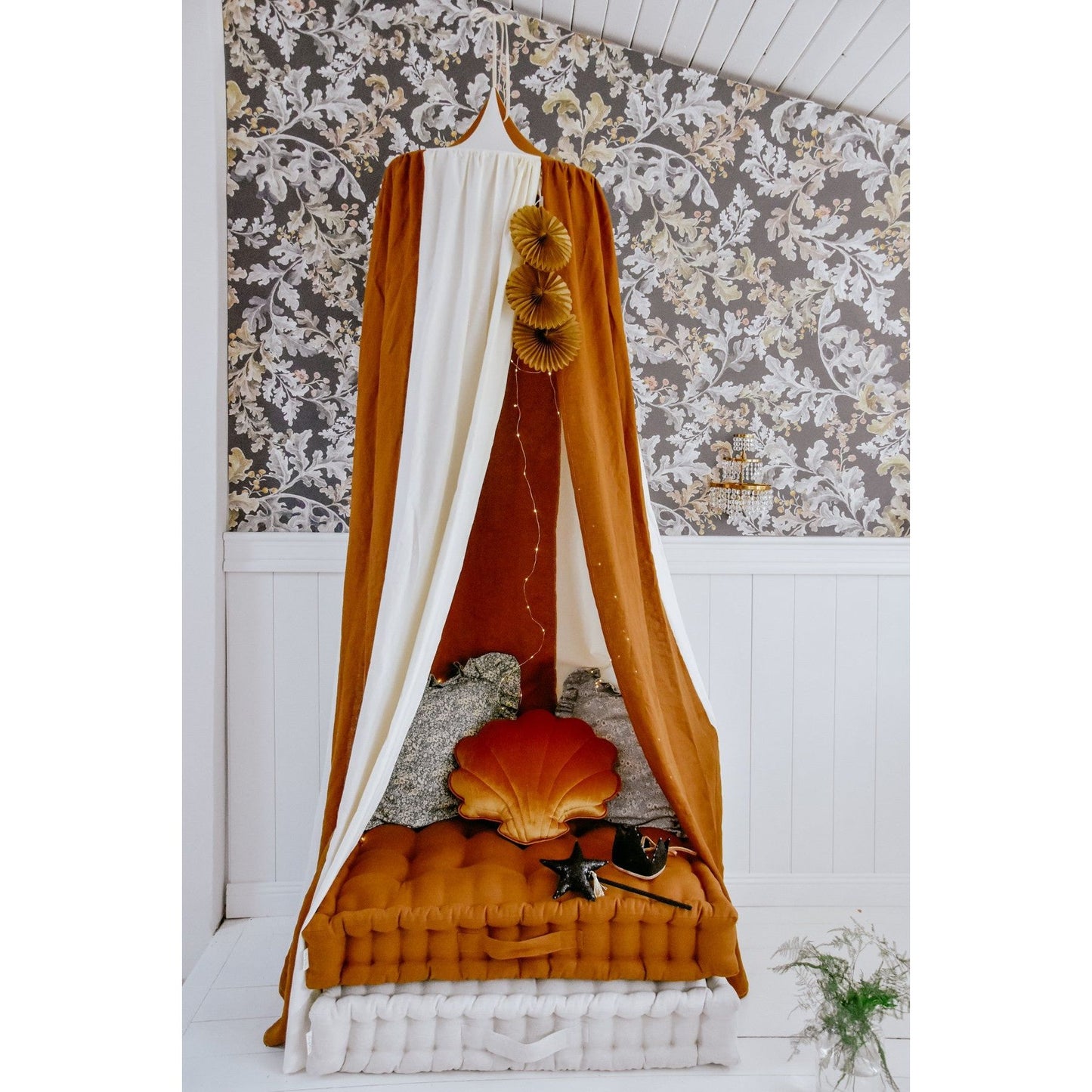 Organic Cotton and Linen Canopy - Caramel Circus
