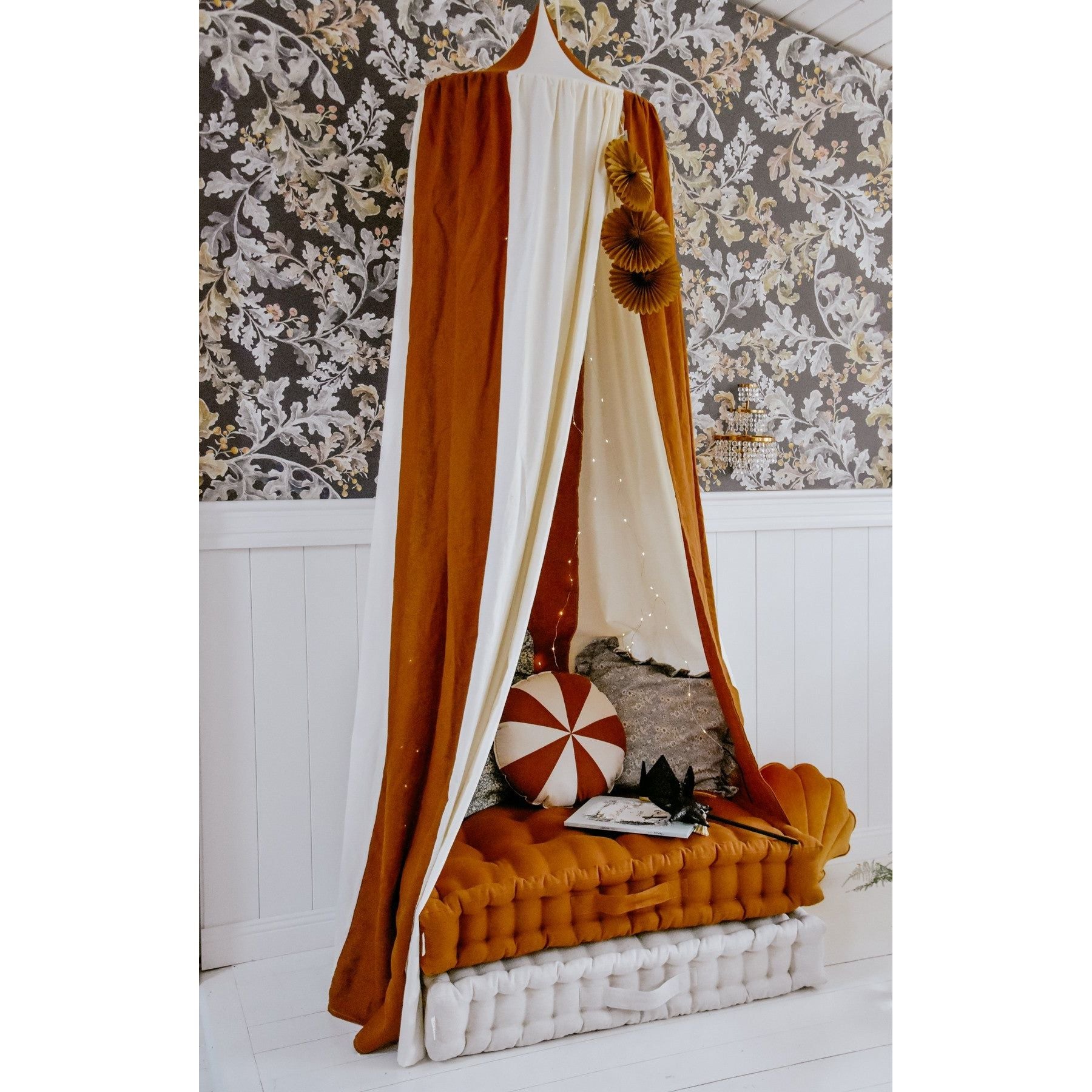 Organic Cotton and Linen Canopy - Caramel Circus