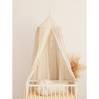 Organic Cotton and Linen Canopy - Cream Circus