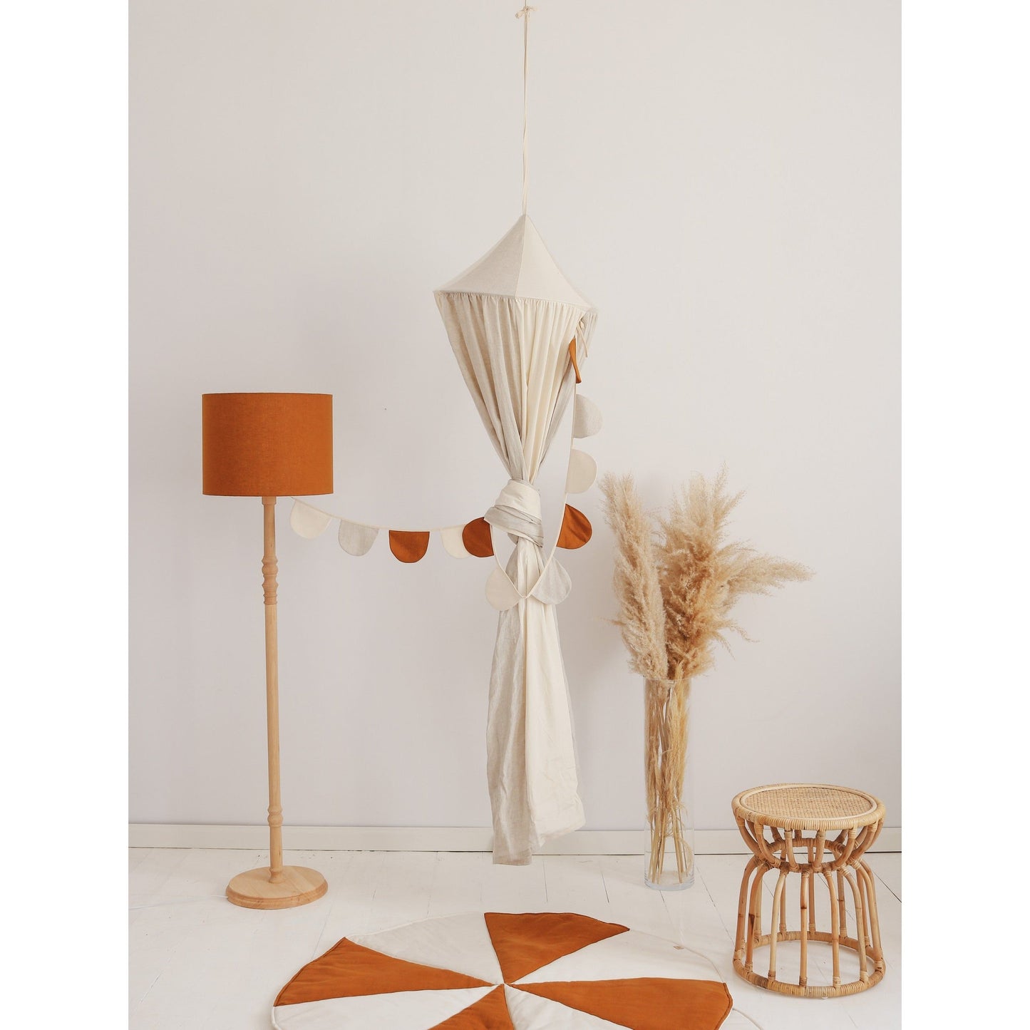 Organic Cotton and Linen Canopy - Cream Circus