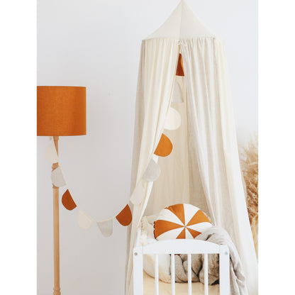 Organic Cotton and Linen Canopy - Cream Circus