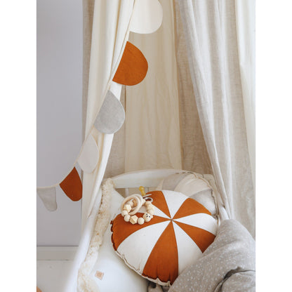 Organic Cotton and Linen Canopy - Cream Circus
