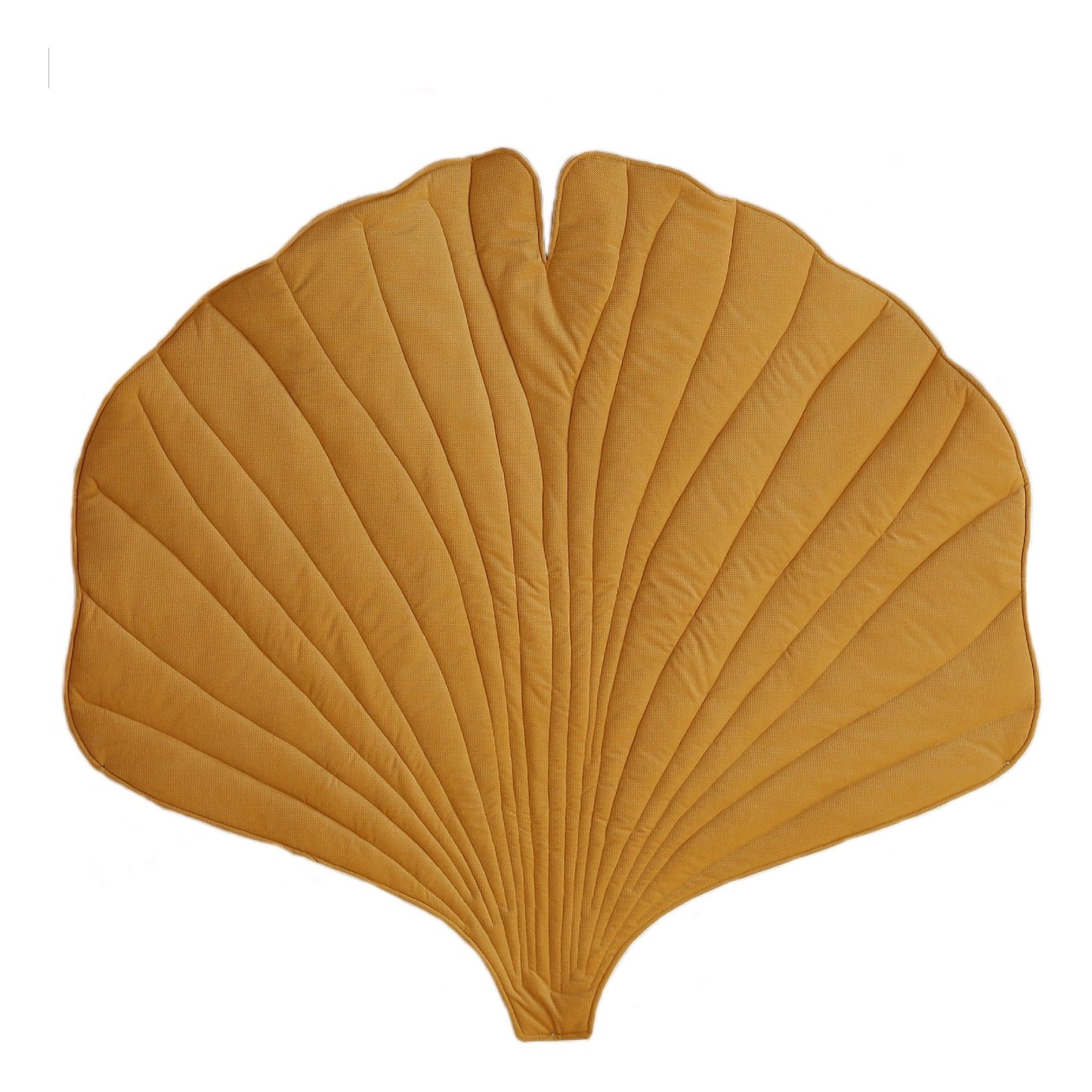 Organic Cotton and Velvet Ginkgo Leaf Playmat - Yellow