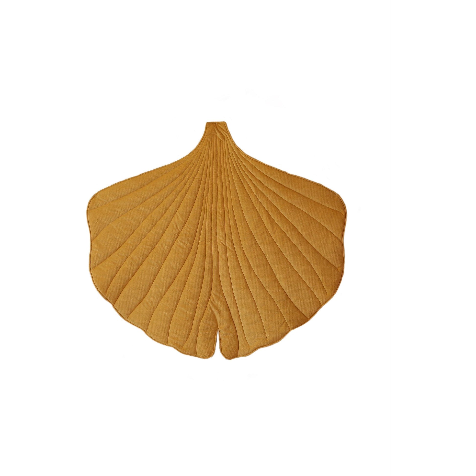Organic Cotton and Velvet Ginkgo Leaf Playmat - Yellow