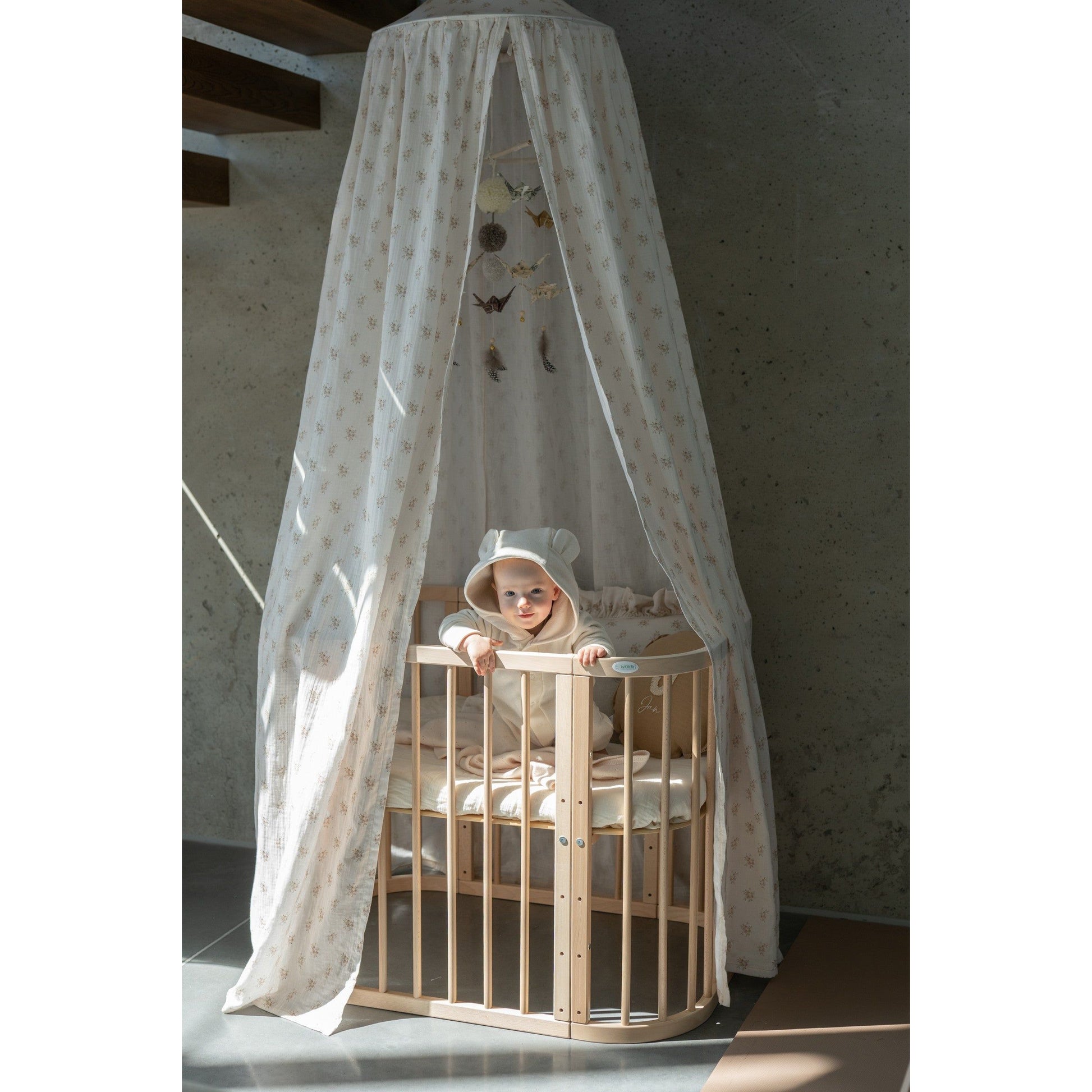 Organic Cotton Canopy - Boho Flowers