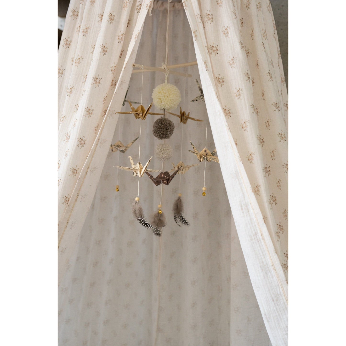 Organic Cotton Canopy - Boho Flowers