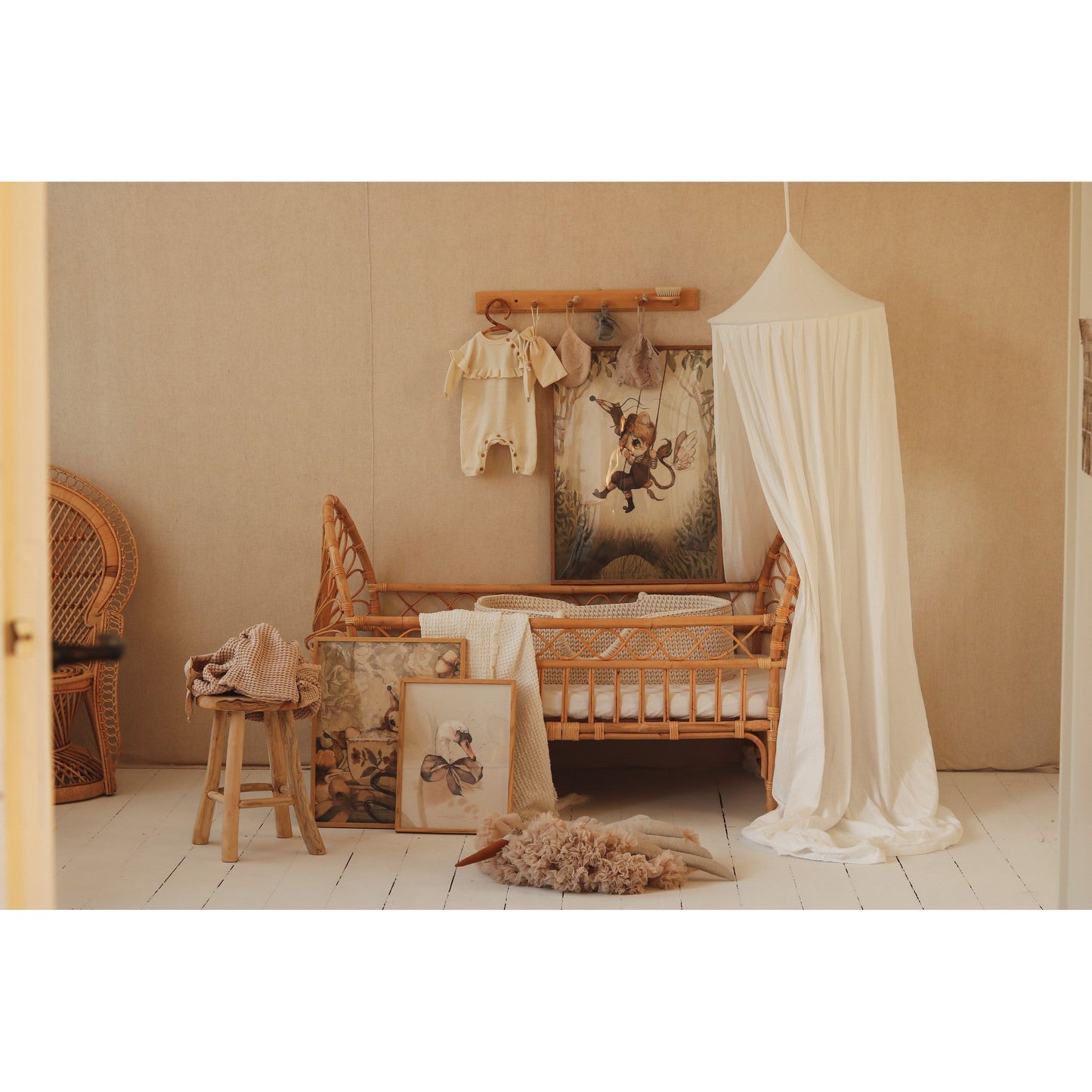 Organic Cotton Canopy - Cream Cotton