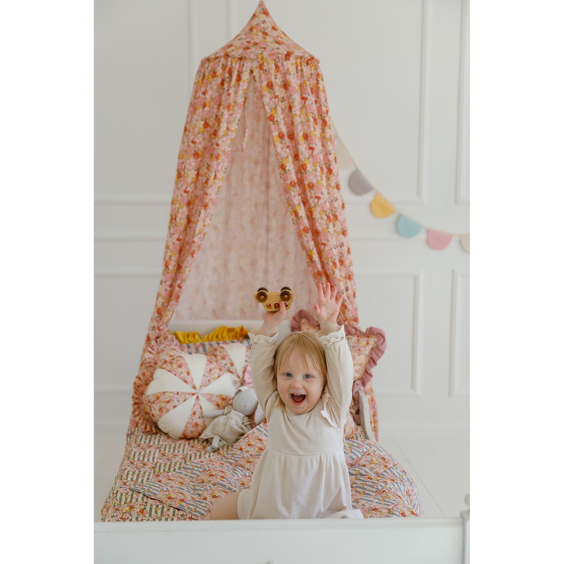 Organic Cotton Canopy - Spring Garden