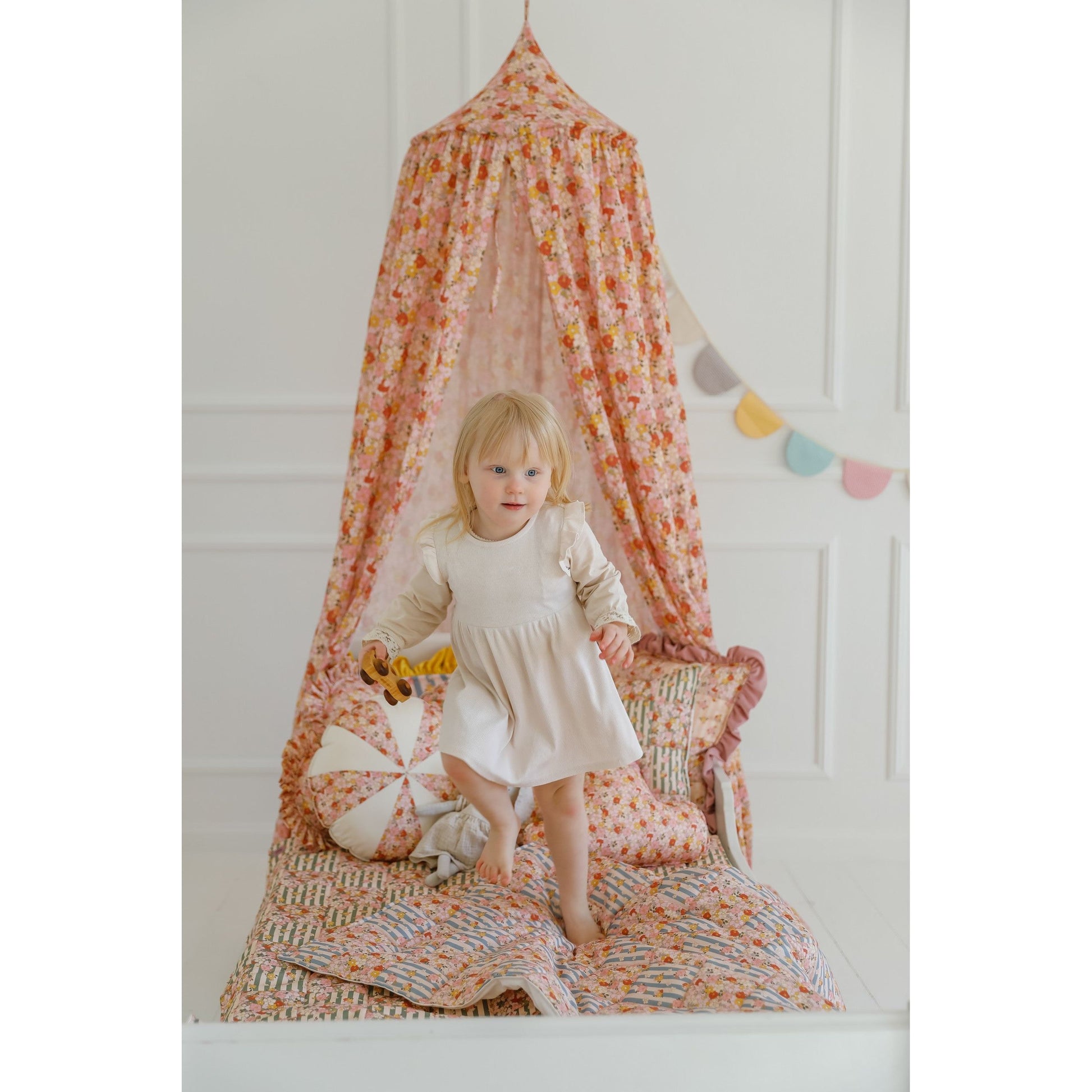 Organic Cotton Canopy - Spring Garden