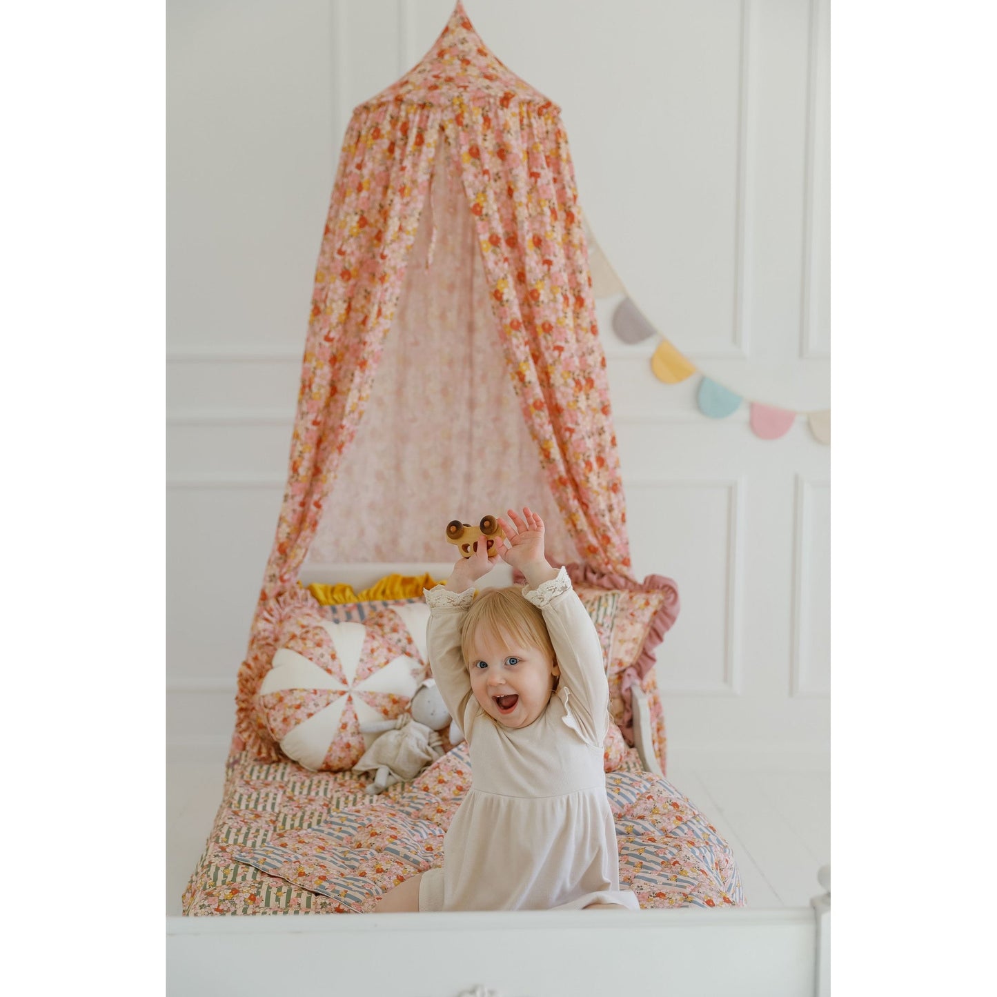 Organic Cotton Canopy - Spring Garden