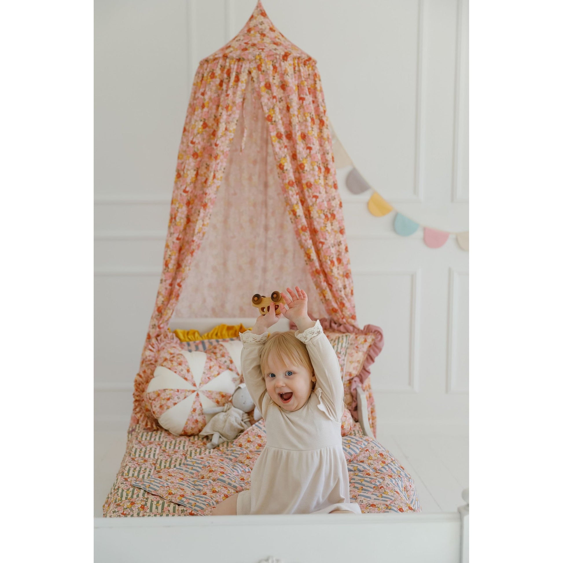 Organic Cotton Canopy - Spring Garden