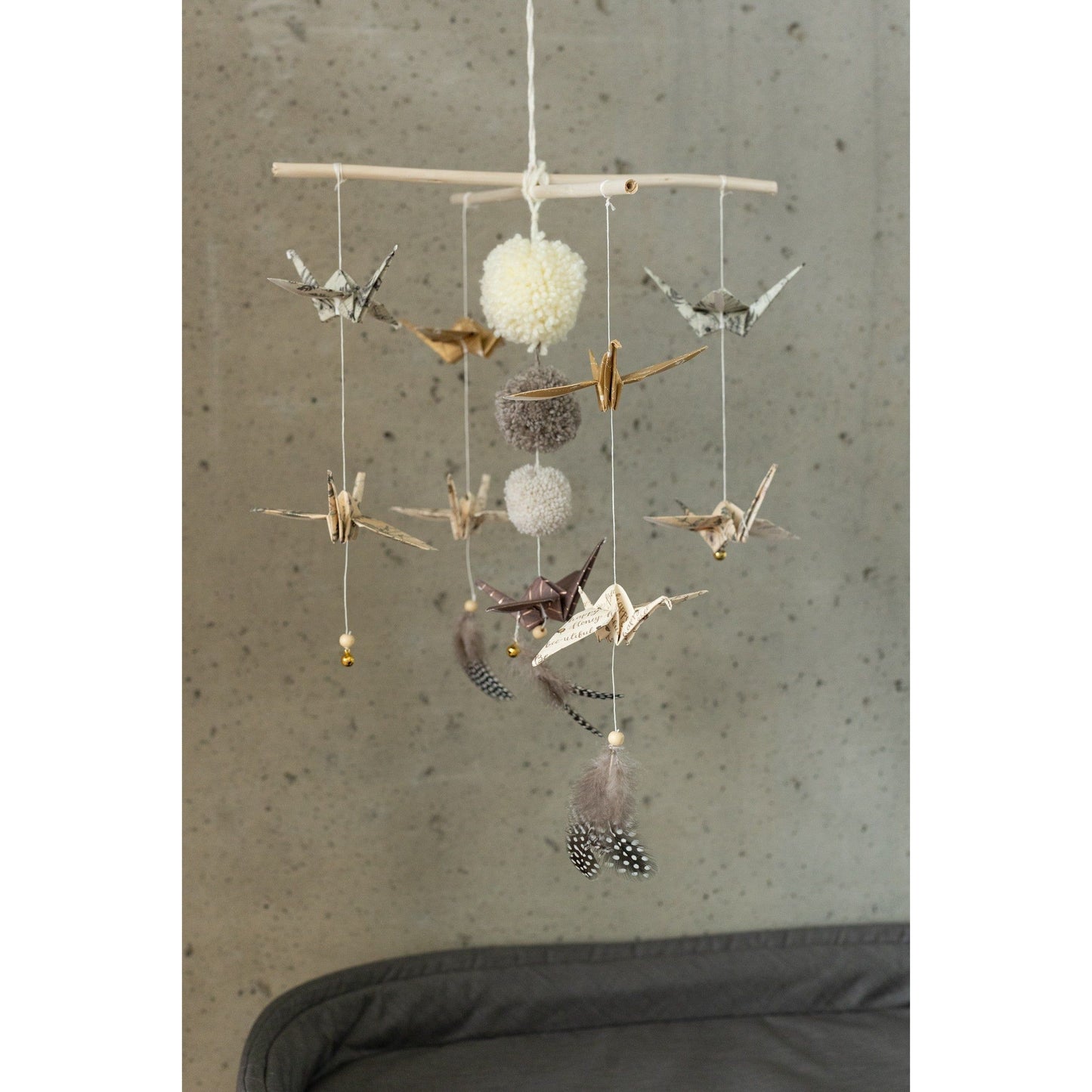 Origami Nursery Mobile - Gold Dust