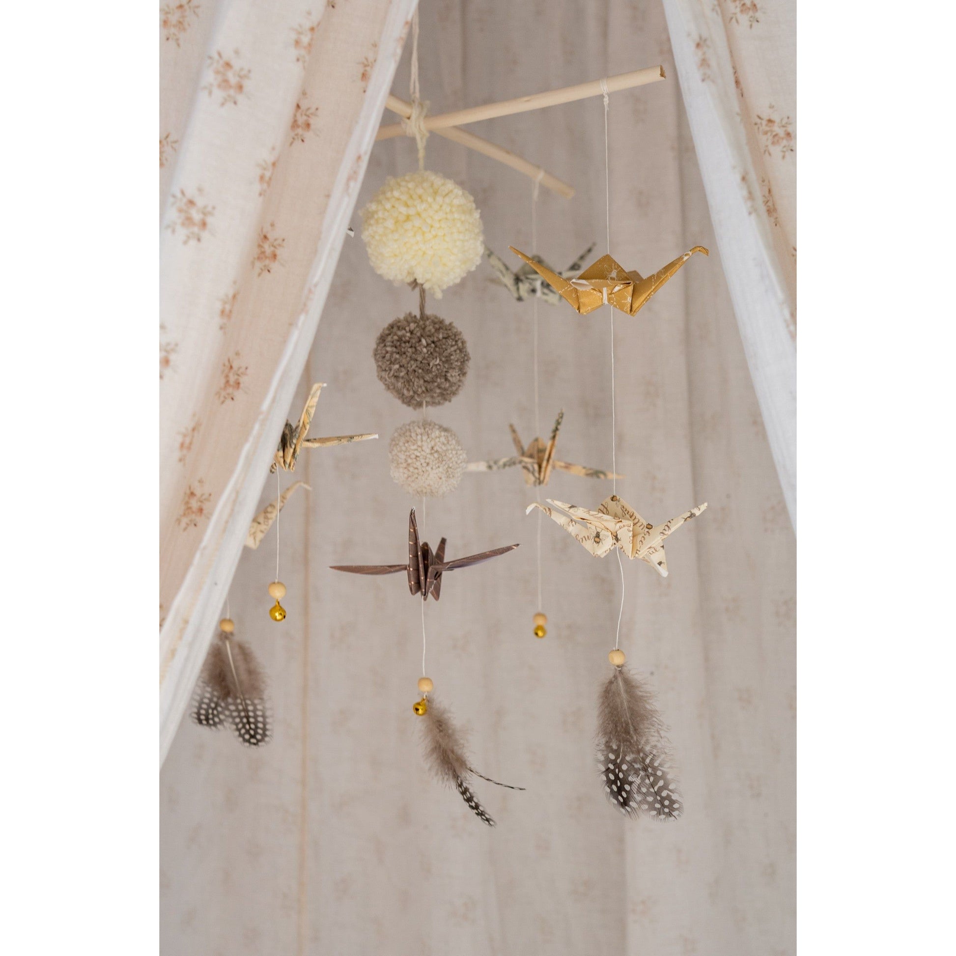 Origami Nursery Mobile - Gold Dust