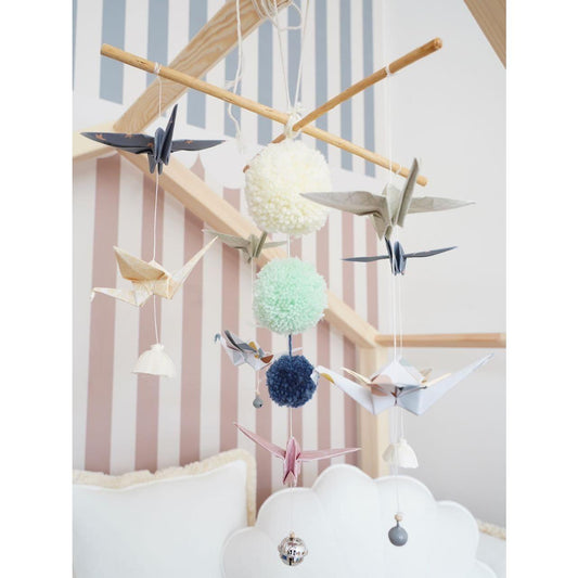 Origami Nursery Mobile - Pastel Colors