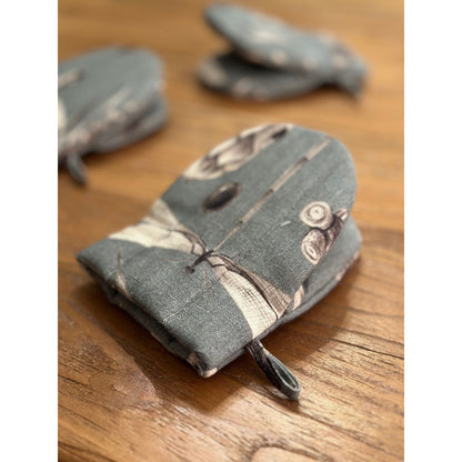 Oven Glove With Double Wool Filling - Seeds Aqua