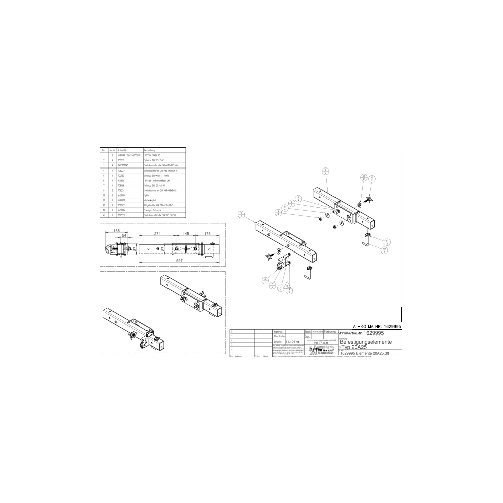 AMC Vario palkkikiinnitys AL-KO150KG 20A24 20A2400000 - Kotikauppa