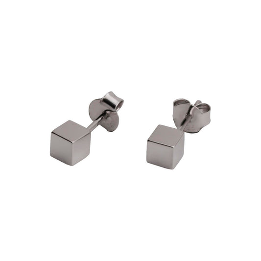 Cube Earrings - Rose Gold and Silver