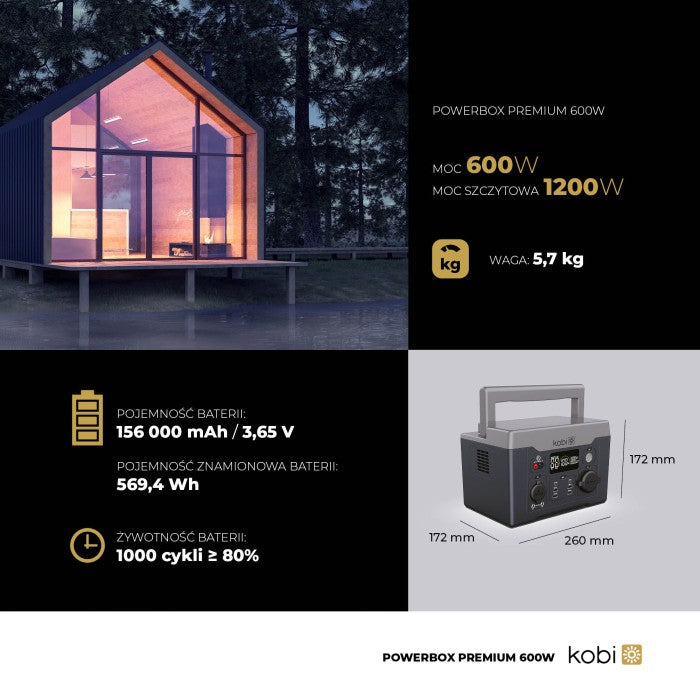 Virtapankki KOBI POWER BOX 600W Premium