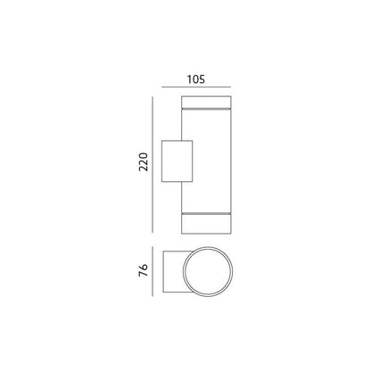 LED-Seinävalaisin QUAZAR 10 ylös/alas, teräs IP44