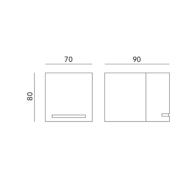 LED-Seinävalaisin QUAZAR 8, musta IP44