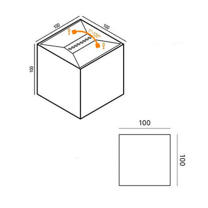 RIKO MUSTA LED-Seinävalaisin ylös/alas 3000K, säädettävä valokeila, IP44