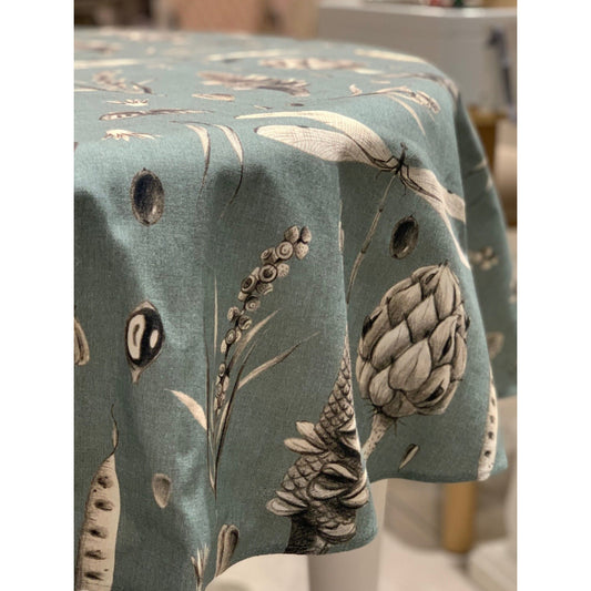 Round Tablecloth - Seeds Aqua