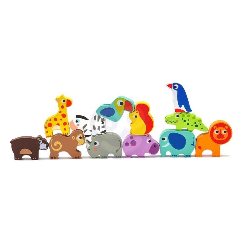 Safari Animal Shaped Wooden Threading Blocks