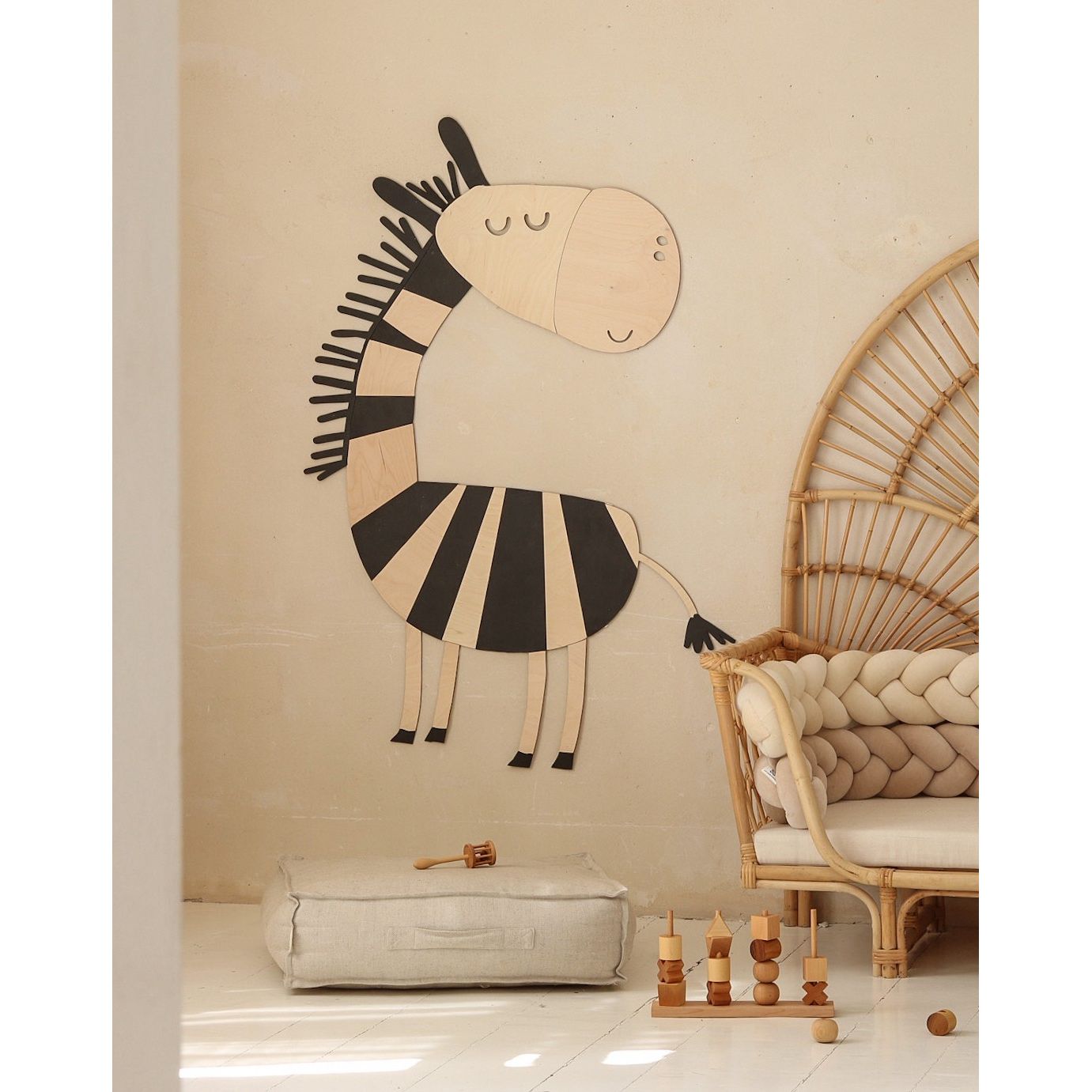 Safari Zebra – Wooden Wall Decoration