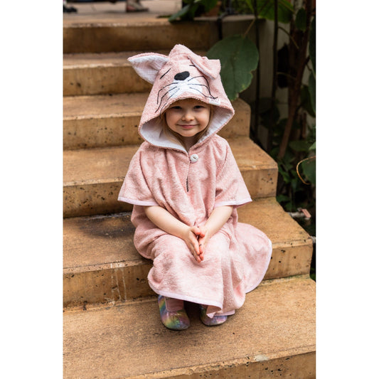 Short-Sleeve Poncho CAT- For TODDLERS (Size 82/86-116)