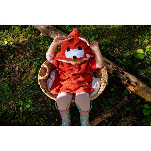 Short-Sleeve Poncho FOX - For KIDS (Size 122-150)