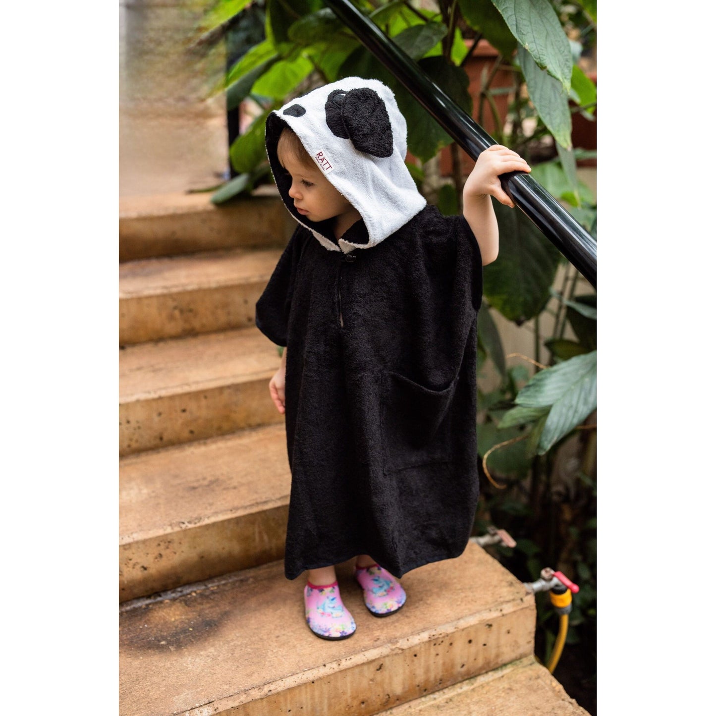 Short-Sleeve Poncho PANDA - For TODDLERS (Size 82/86-116)