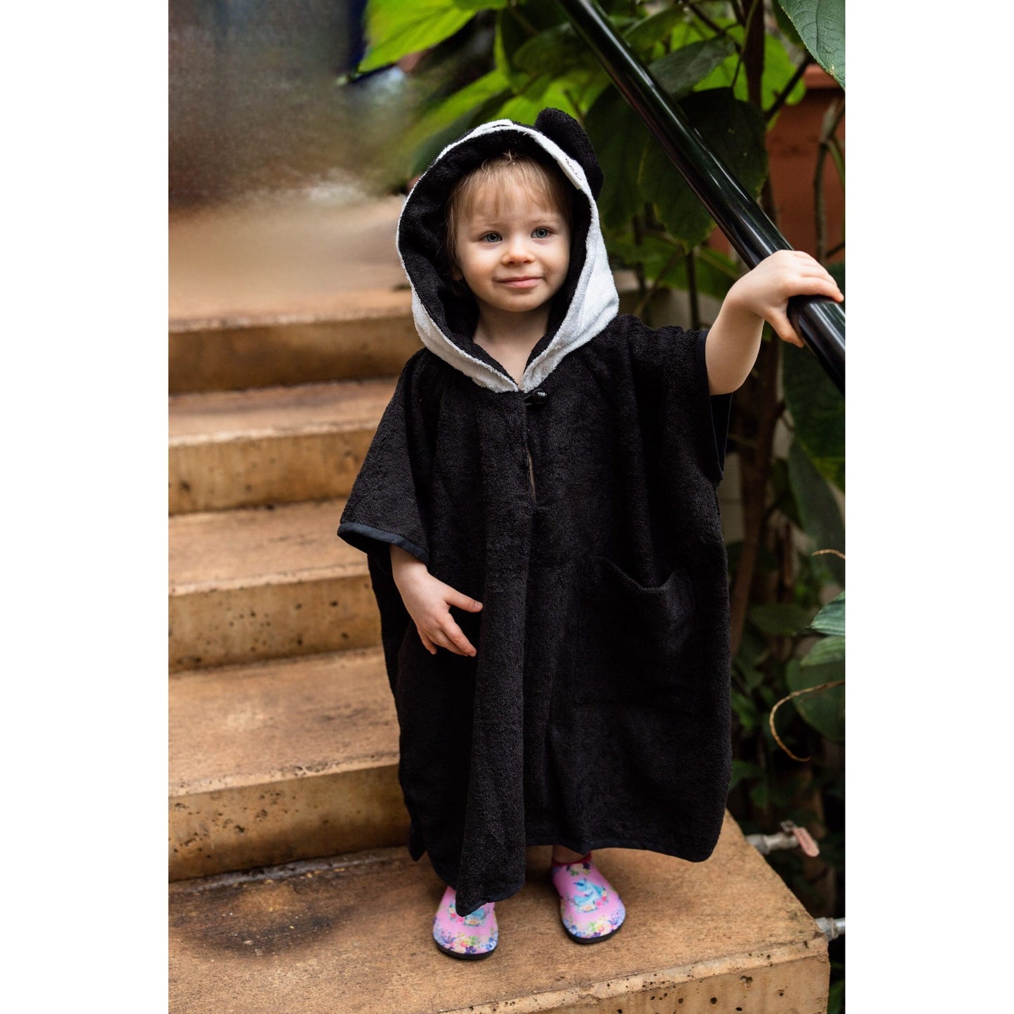 Short-Sleeve Poncho PANDA - For TODDLERS (Size 82/86-116)