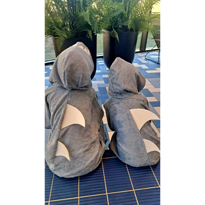 Short-Sleeve Poncho SHARK - For KIDS (Size 122-150)